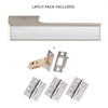 Tupai Rapido VersaLine Tobar Fire Lever on Long Rose - Polished Stainless Steel Decorative Plate - Pearl Nickel Handle Pack