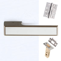 Tupai Rapido VersaLine Tobar Fire Lever on Long Rose - Polished Stainless Steel Decorative Plate - Titanium Handle Pack