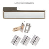 Tupai Rapido VersaLine Tobar Fire Lever on Long Rose - Polished Stainless Steel Decorative Plate - Titanium Handle Pack