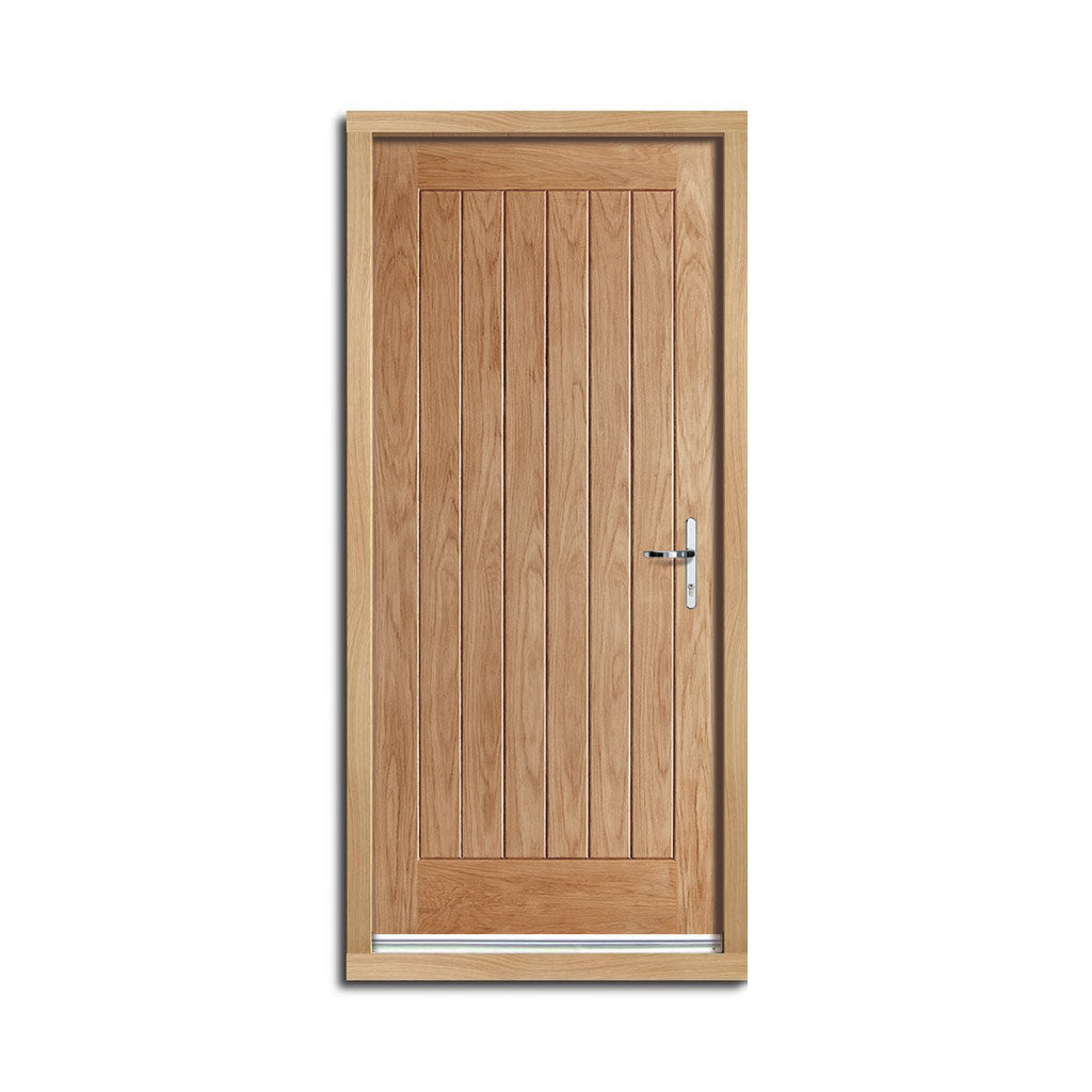 Norfolk Flush Exterior Oak Door and Frame Set, From LPD Joinery