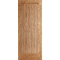 Part L Compliant Geneva Exterior Oak Door and Frame Set - Two Unglazed Side Screens, From LPD Joinery