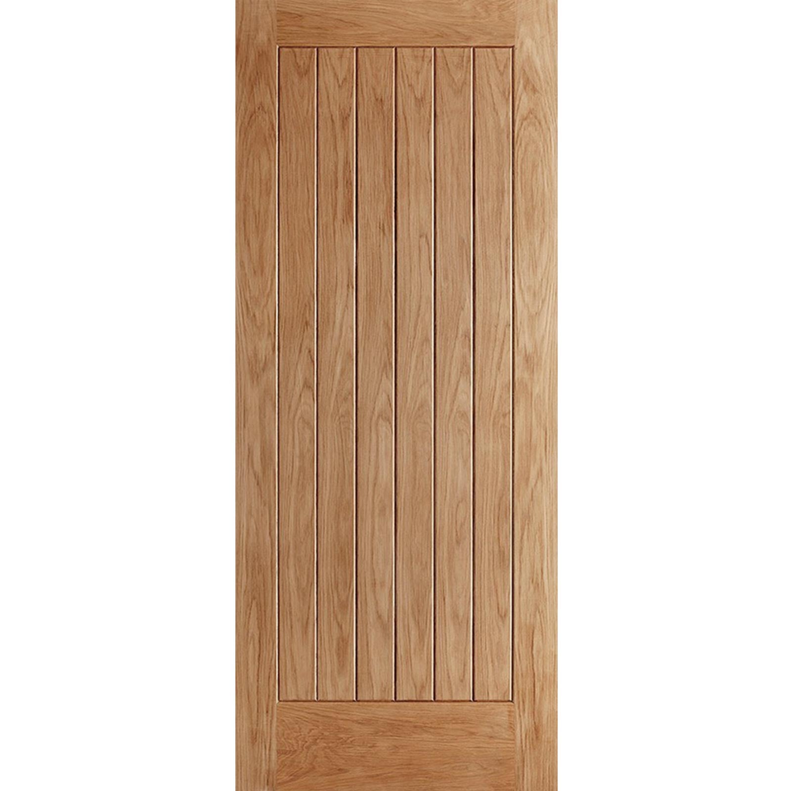 Part L Compliant Geneva Exterior Oak Door and Frame Set - Two Unglazed Side Screens, From LPD Joinery