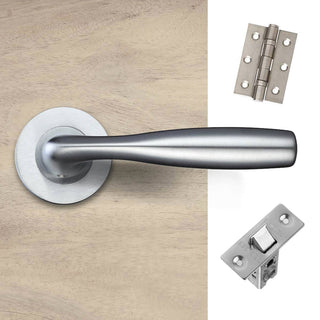 Image: Norma Door Handle Pack - Satin Chrome