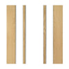 Norwich Real American Oak Veneer Double Evokit Pocket Door Detail - Clear Bevelled Glass - Unfinished