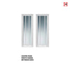 Six Folding Doors & Frame Kit - Worcester 3 Pane 3+3 - Clear Glass - White Primed