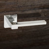 Ginevra Forme Designer Lever on Minimal Square Rose - Polished Chrome