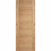 Bespoke Thruslide Carini 7 Panel Oak Flush Door - 2 Sliding Doors and Frame Kit - Prefinished