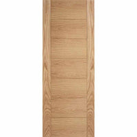 Bespoke Thruslide Carini 7 Panel Oak Flush Door - 2 Sliding Doors and Frame Kit - Prefinished