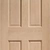 Colonial 6 Panel Oak Veneer Staffetta Quad Telescopic Pocket Doors - No Raised Moulding