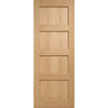 Contemporary Oak 4 Panel Single Evokit Pocket Door Detail - Prefinished