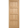 Contemporary Oak 4 Panel Single Evokit Pocket Door Detail - Prefinished