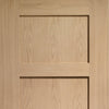 Bespoke Shaker Oak 4 Panel Single Pocket Door Detail - Prefinished