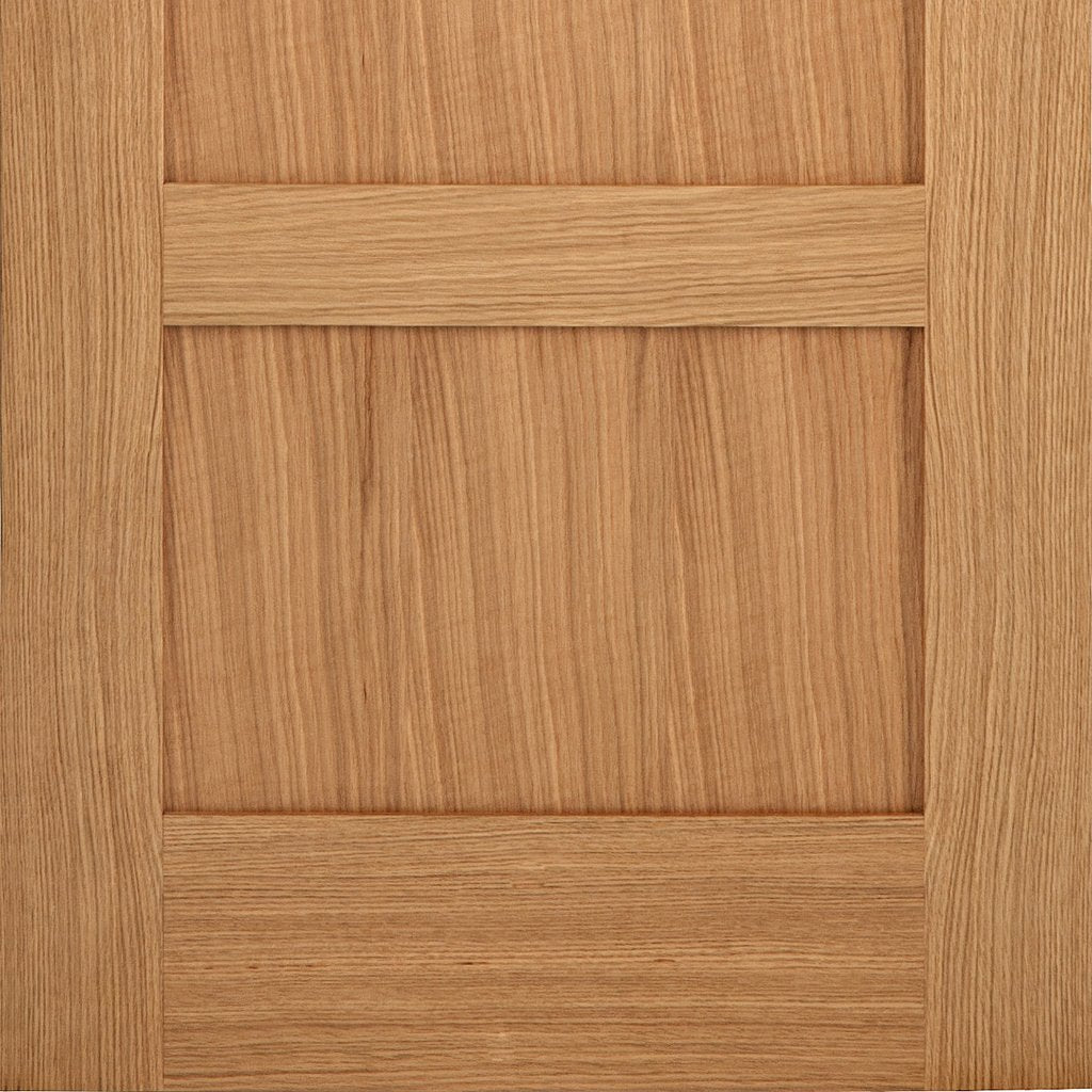 LPD Joinery Bespoke Contemporary 4P Oak Fire Door - 1/2 Hour Fire Rated