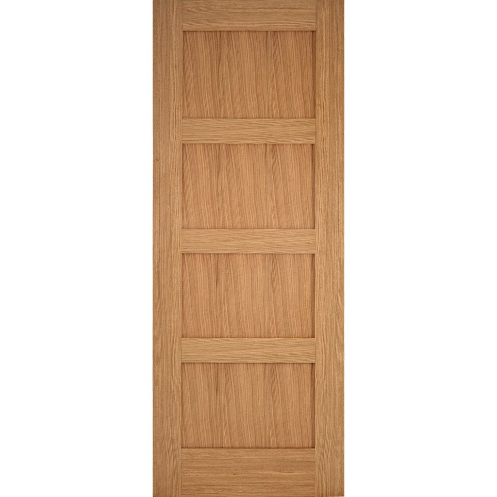 Contemporary 4 Panel Oak Door