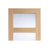 Contemporary Oak Single Evokit Pocket Door Detail - Frosted Glass - Prefinished