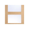 Contemporary Oak Single Evokit Pocket Door Detail - Frosted Glass - Prefinished
