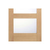 Contemporary Oak Single Evokit Pocket Door Detail - Frosted Glass - Prefinished