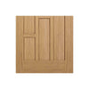 Single Sliding Door & Wall Track - Coventry Contemporary Oak Panel Door - Unfinished