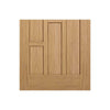 Single Sliding Door & Wall Track - Coventry Contemporary Oak Panel Door - Unfinished