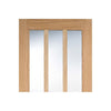 Coventry Oak Door Pair - Clear Glass - Prefinished