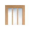 Coventry Oak Door Pair - Clear Glass - Prefinished