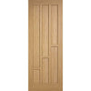 Single Sliding Door & Wall Track - Coventry Contemporary Oak Panel Door - Unfinished