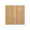 Single Sliding Door & Wall Track - Coventry Contemporary Oak Panel Door - Unfinished
