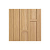 Three Folding Doors & Frame Kit - Coventry Contemporary Panel Oak 3+0 - Unfinished