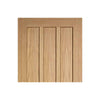 Single Sliding Door & Wall Track - Coventry Contemporary Oak Panel Door - Unfinished