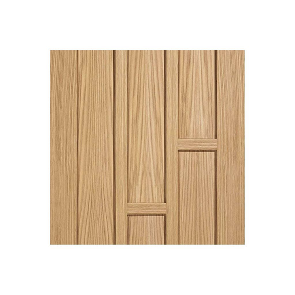 Coventry Oak 6 Panel Single Evokit Pocket Door Detail - Prefinished