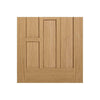 Coventry Oak 6 Panel Single Evokit Pocket Door Detail - Prefinished