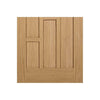 Coventry Oak 6 Panel Single Evokit Pocket Door Detail - Prefinished