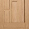 Three Sliding Doors and Frame Kit - Coventry Contemporary Oak Panel Door - Unfinished