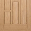 Two Folding Doors & Frame Kit - Coventry Contemporary Panel Oak 2+0 - Unfinished