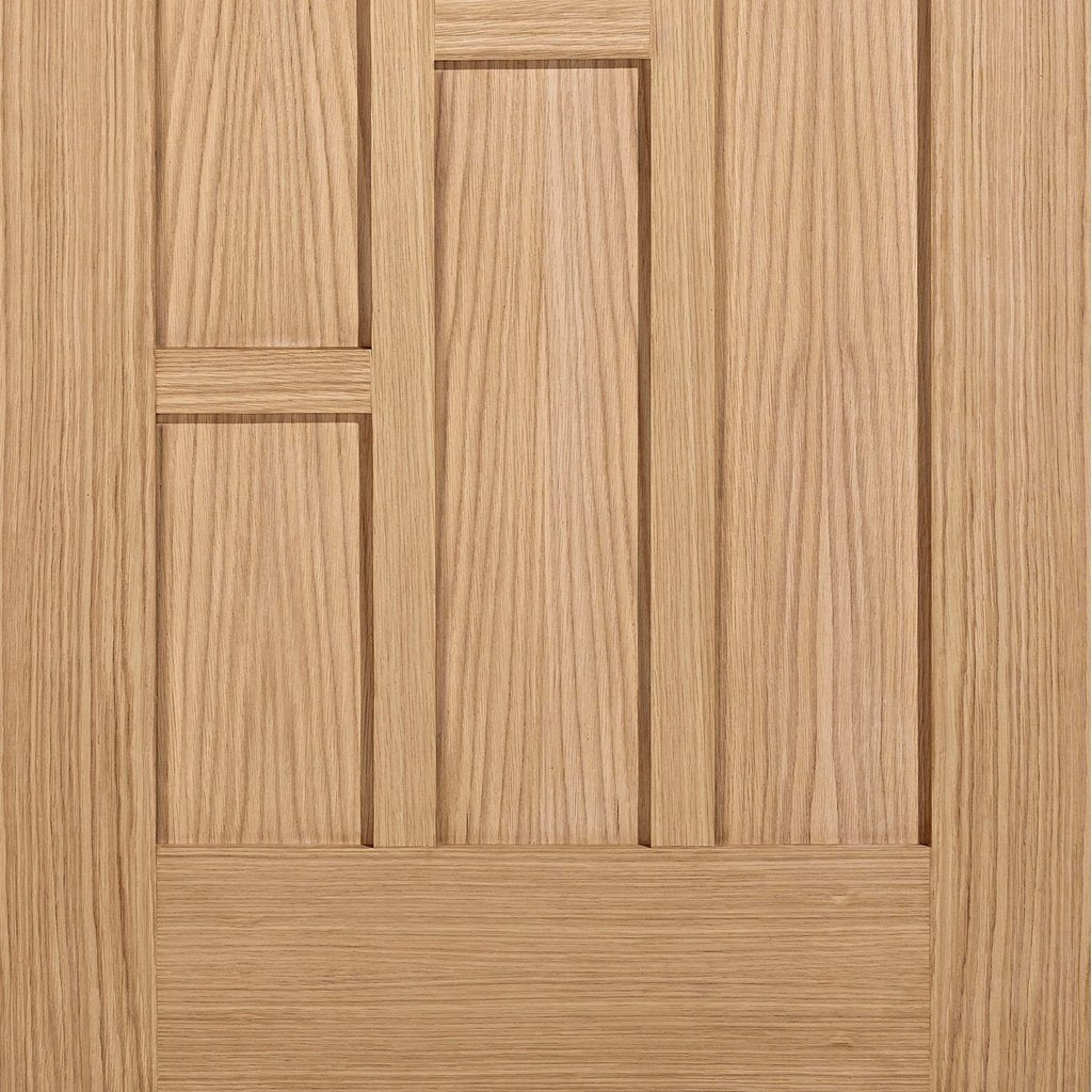 LPD Joinery Bespoke Coventry Contemporary Oak Panel Fire Door - 1/2 Hour Fire Rated