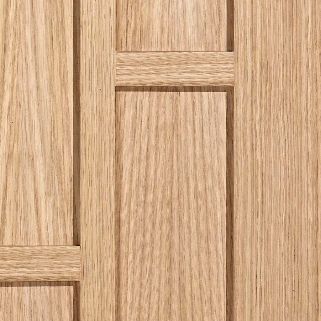 LPD Joinery Bespoke Coventry Contemporary Oak Panel Fire Door - 1/2 Hour Fire Rated