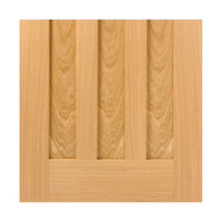 FD30 Fire Door, Idaho Oak 3 Panel Door - 1/2 Hour Fire Rated - Prefinished