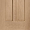 Bespoke Thrufold Malton Oak Glazed Folding 3+1 Door No Raised Mouldings - Prefinished