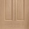 Four Sliding Doors and Frame Kit - Malton Oak Door - Bevelled Clear Glass - Unfinished