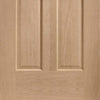 Single Sliding Door & Wall Track - Malton Oak Door - Bevelled Clear Glass - Prefinished