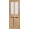 Bespoke Thrufold Malton Oak Glazed Folding 3+3 Door - No Raised Mouldings