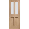 Bespoke Malton Oak Glazed Single Pocket Door Detail - No Raised Mouldings - Prefinished