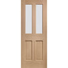 Bespoke Malton Oak Glazed Single Pocket Door Detail - No Raised Mouldings