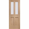 Bespoke Thruslide Malton Oak Glazed 2 Door Wardrobe and Frame Kit - Prefinished