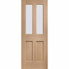 Bespoke Thrufold Malton Oak Glazed Folding 3+3 Door - No Raised Mouldings - Prefinished