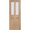 Bespoke Malton Oak Door - No Raised Mouldings - Clear Glass - 1/2 Hour Fire Rated
