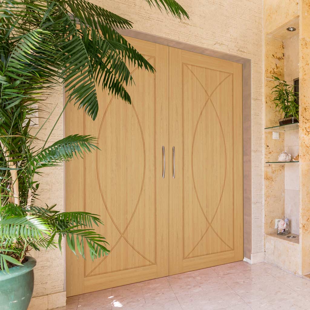 Bespoke Amalfi Oak Internal Door Pair - Prefinished