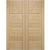 LPD Joinery Edmonton Oak Flush Fire Door Pair - 1/2 Hour Fire Rated - Prefinished