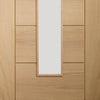 Bespoke Palermo Oak Fire Door - 1L of Clear Glass - 1/2 Hour Fire Rated