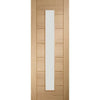 Bespoke Palermo Oak 1L Glazed Single Pocket Door Detail